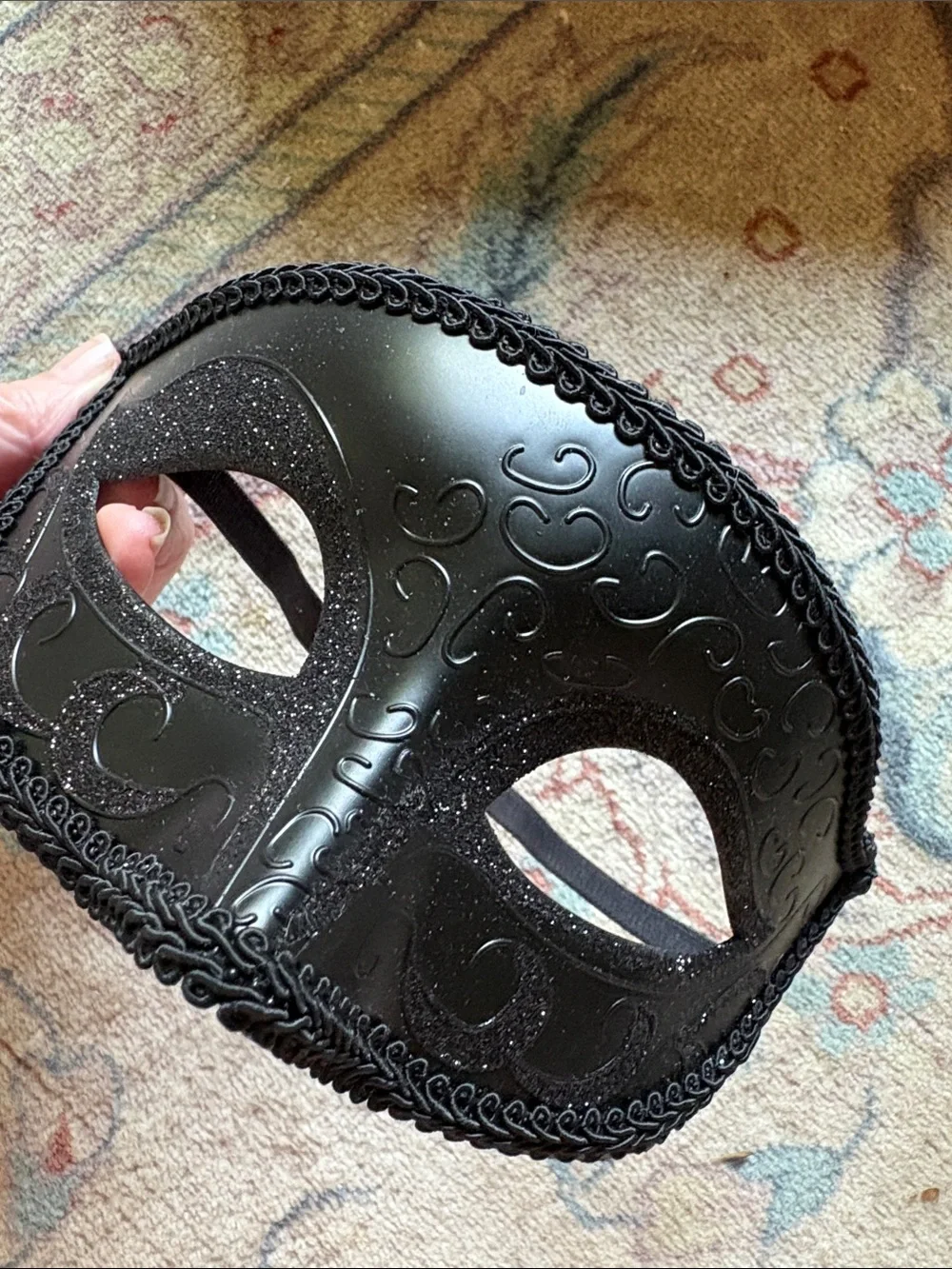 NWT Black Venetian Masquerade Mardi Gras Couples Masks